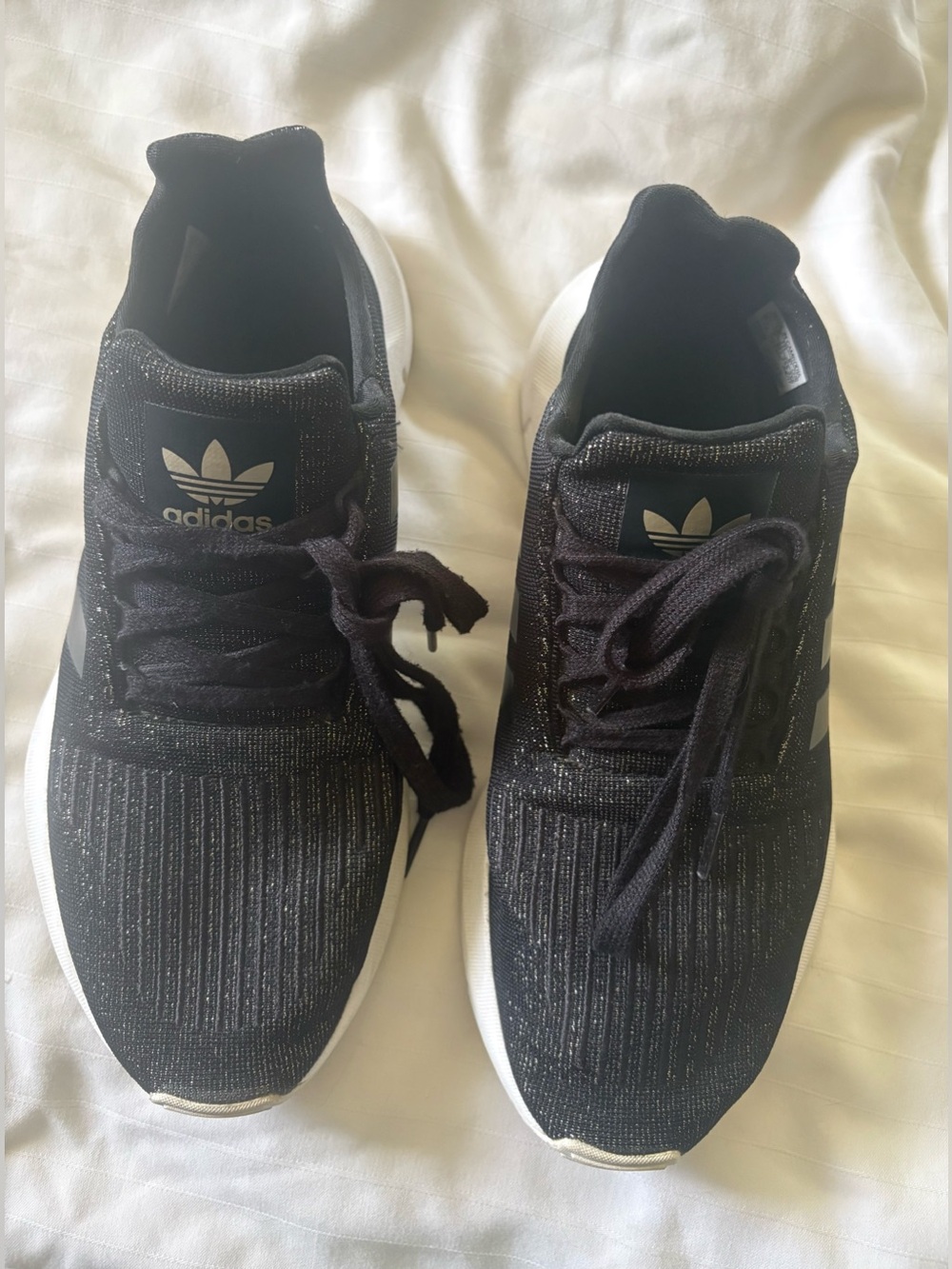 adidas Black and White Athletic Shoes